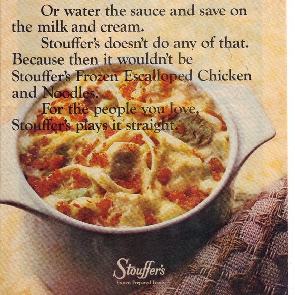 Kitchen | Vintage 1968 Stouffers Frozen Foods And Ballantines Scotch ...
